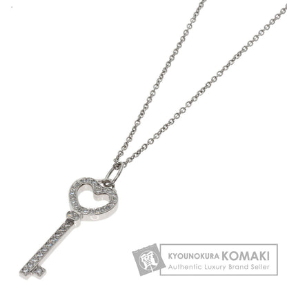 TIFFANY&Co. Heart key Diamond Necklace Platinum PT950 Ladies [Used]