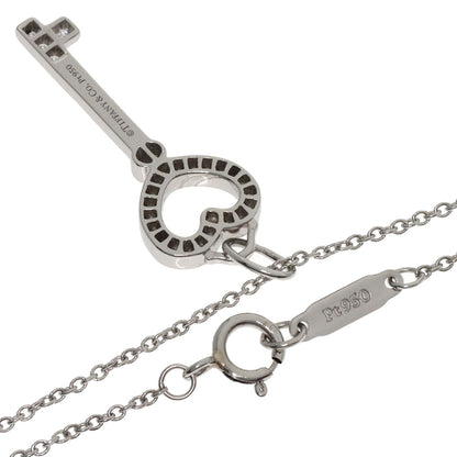 TIFFANY&Co. Heart key Diamond Necklace Platinum PT950 Ladies [Used]