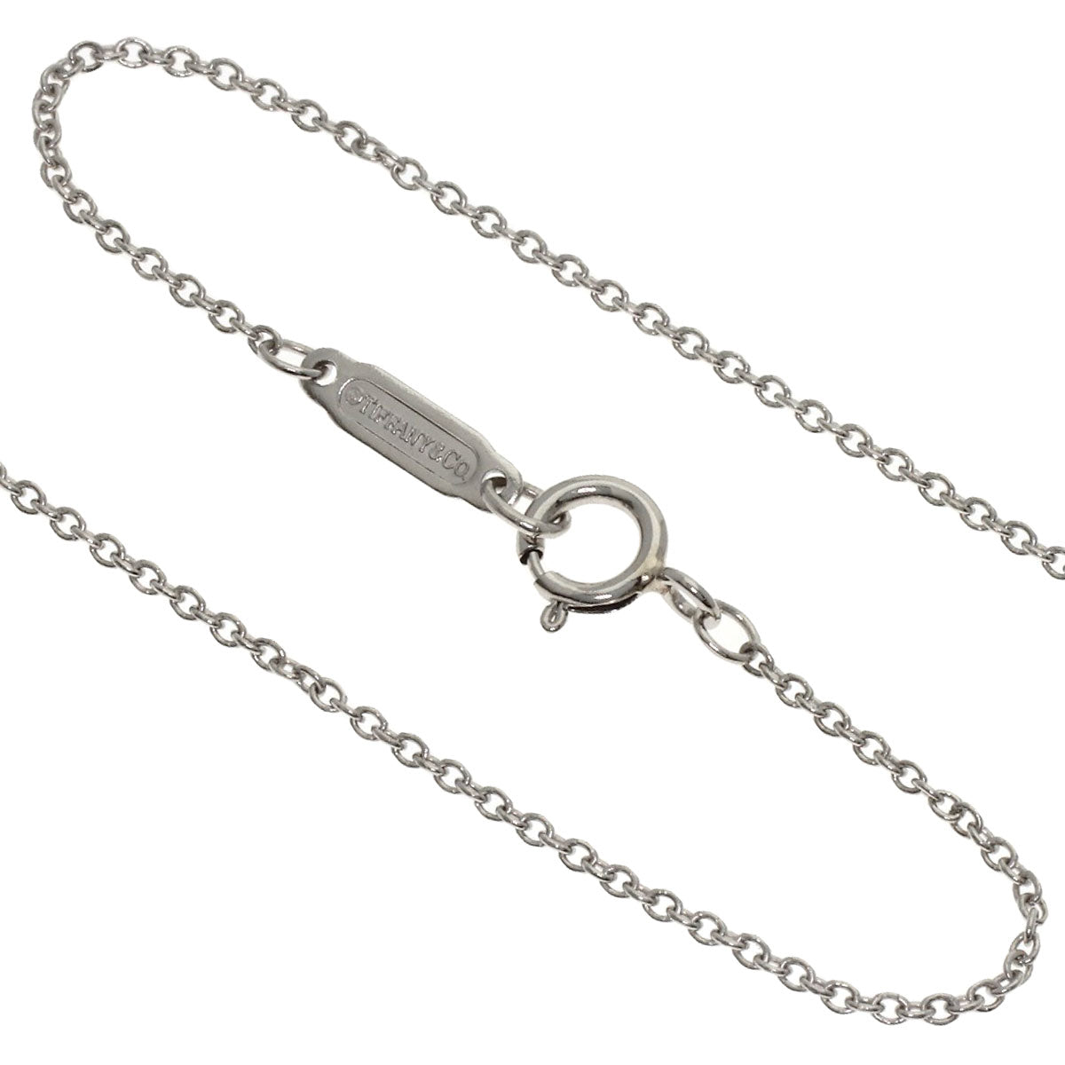 TIFFANY&Co. Heart key Diamond Necklace Platinum PT950 Ladies [Used]