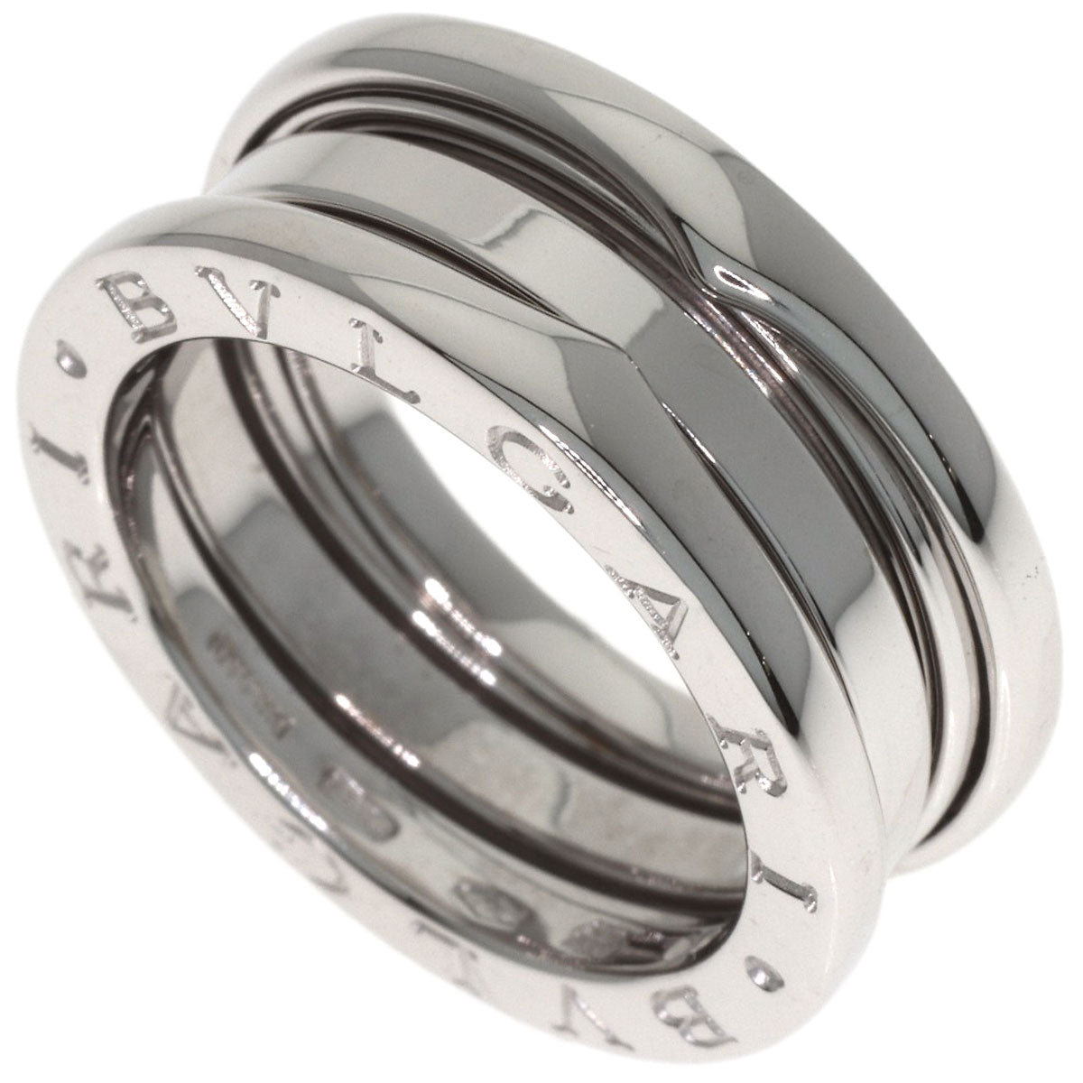 BVLGARI B.zero1 2 Band #51 Ring K18 White Gold Ladies [Used]