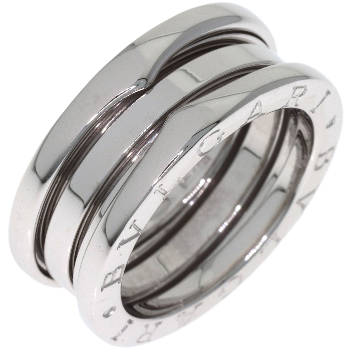 BVLGARI B.zero1 2 Band #51 Ring K18 White Gold Ladies [Used]