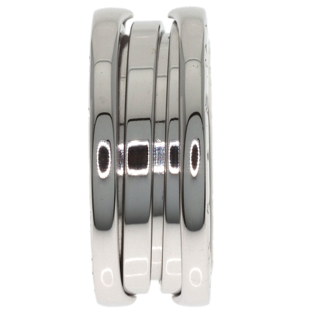 BVLGARI B.zero1 2 Band #51 Ring K18 White Gold Ladies [Used]