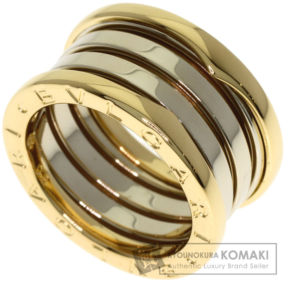 BVLGARI B.zero1 4-band Ginza Limited Edition #50 Ring K18 Yellow Gold K18 White GoldLadies [Used]