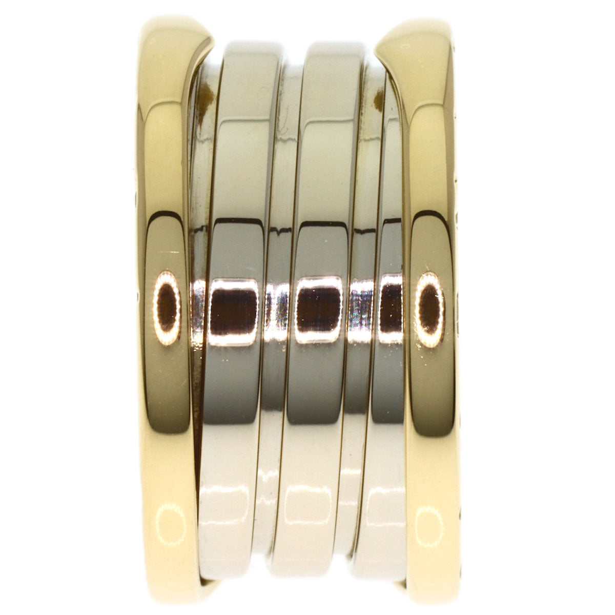 BVLGARI B.zero1 4-band Ginza Limited Edition #50 Ring K18 Yellow Gold K18 White GoldLadies [Used]