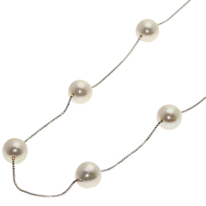 TASAKI Chain with Akoya Pearl 0.3" Necklace K18 White Gold Ladies [Used]