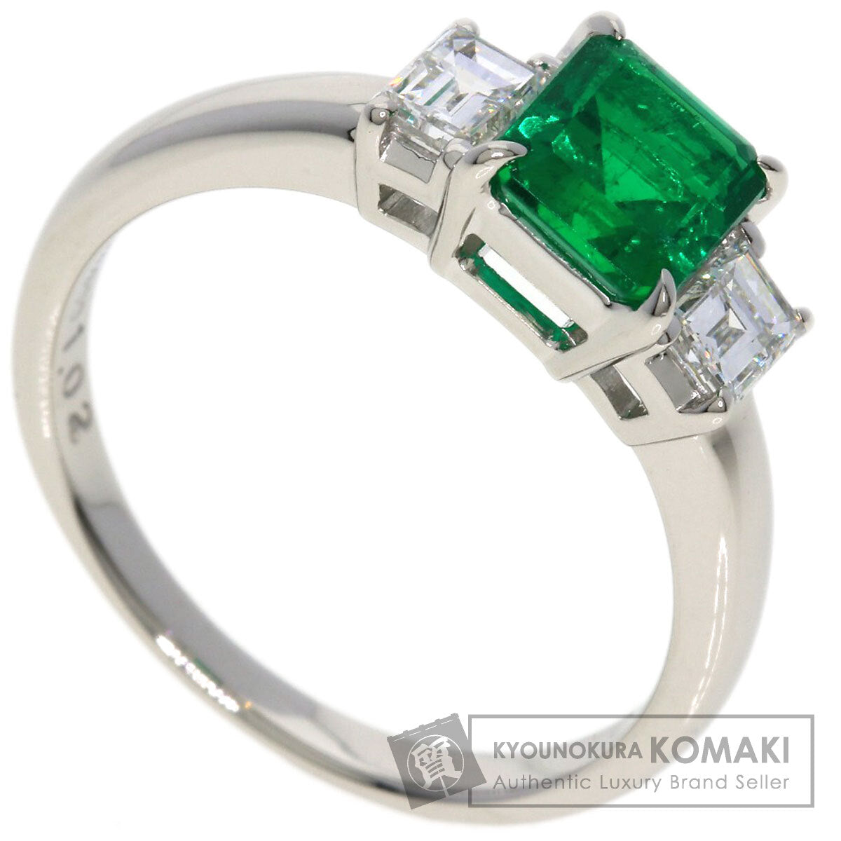 TASAKI Emerald Diamond Ring Platinum PT900 Ladies [Used]