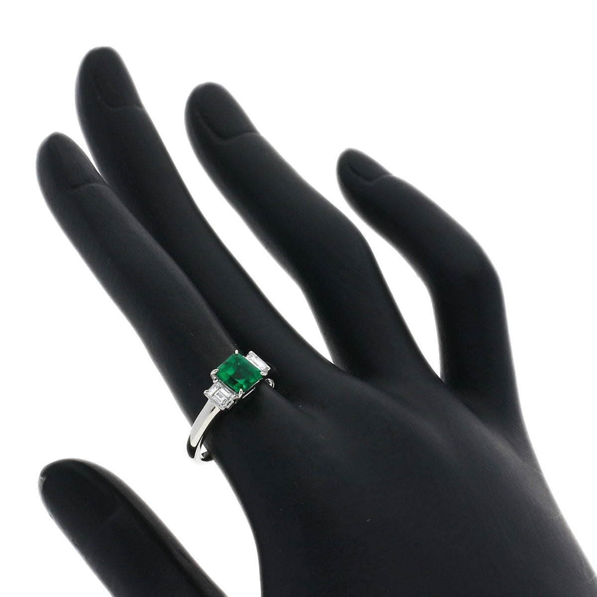 TASAKI Emerald Diamond Ring Platinum PT900 Ladies [Used]