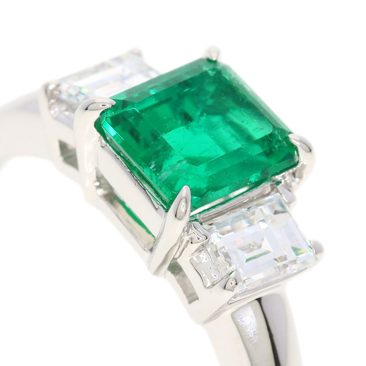 TASAKI Emerald Diamond Ring Platinum PT900 Ladies [Used]