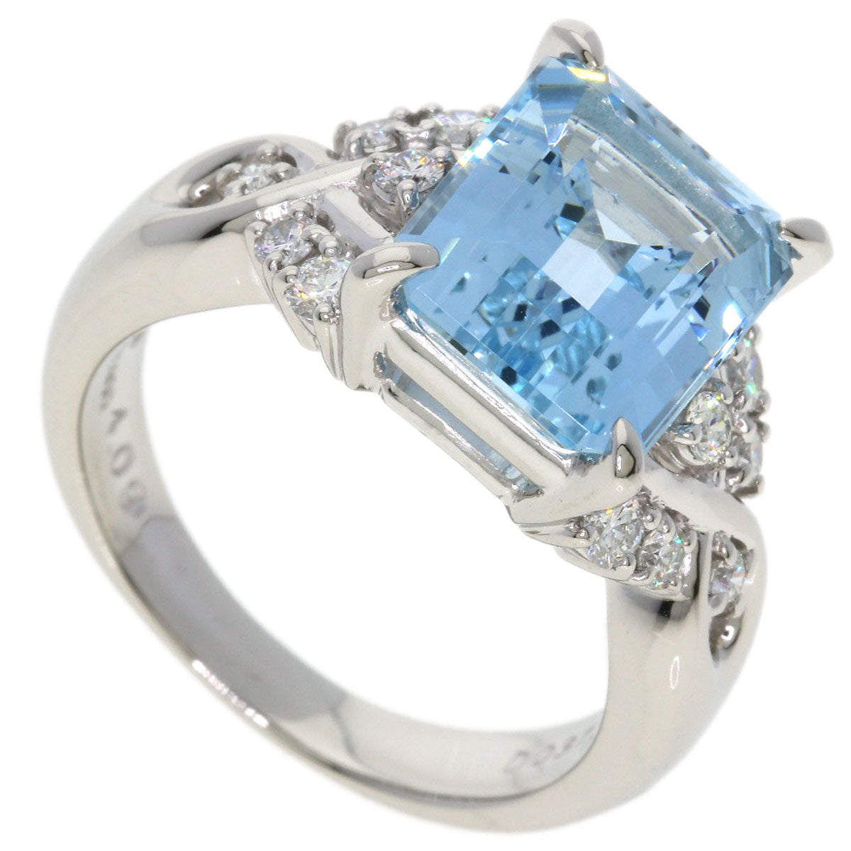TASAKI Diamond Aquamarine Ring Platinum PT900 Ladies [Used]