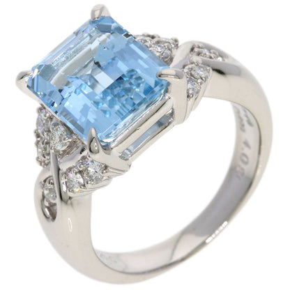 TASAKI Diamond Aquamarine Ring Platinum PT900 Ladies [Used]
