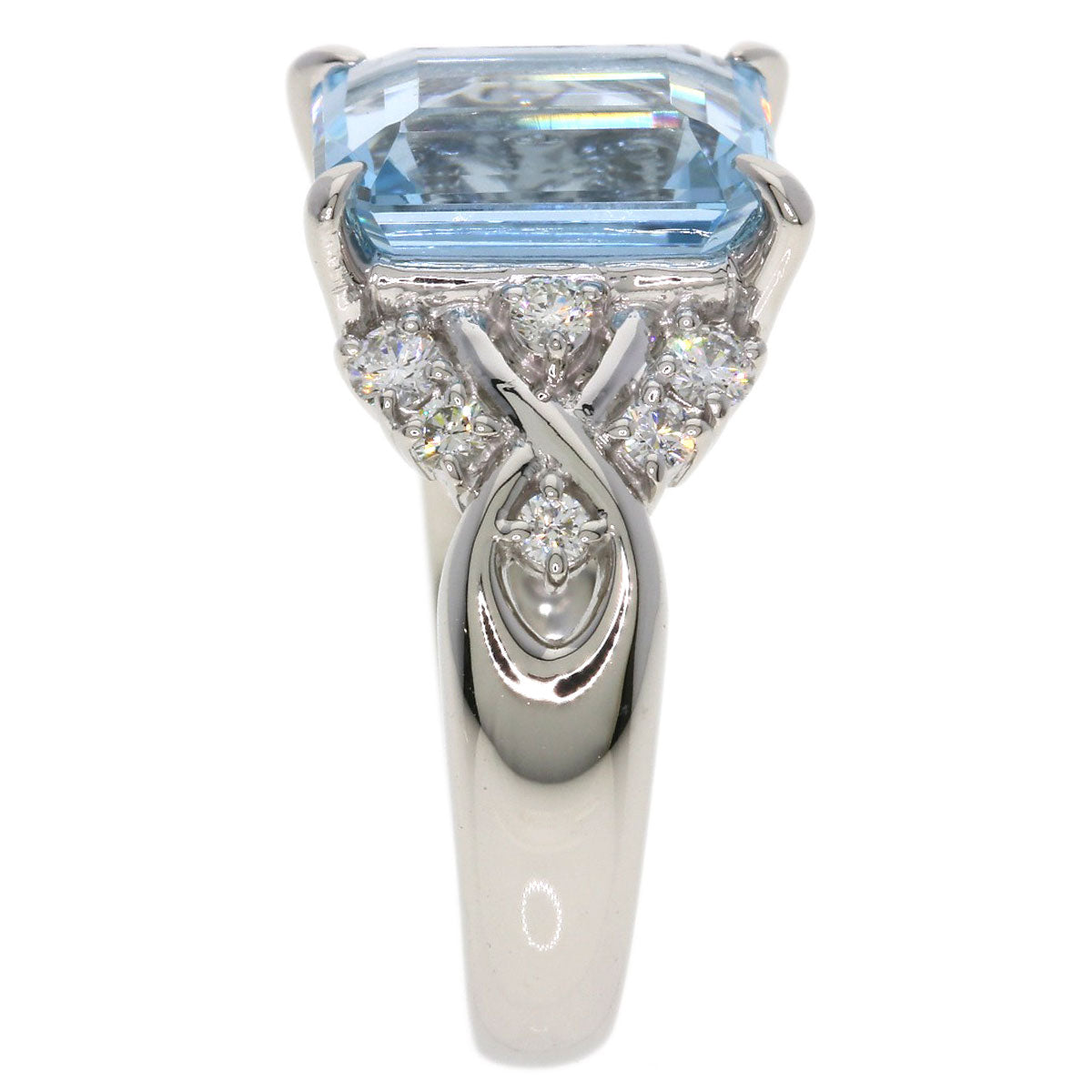 TASAKI Diamond Aquamarine Ring Platinum PT900 Ladies [Used]