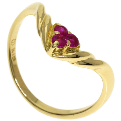 TASAKI Ruby Ring K18 Yellow Gold Ladies [Used]