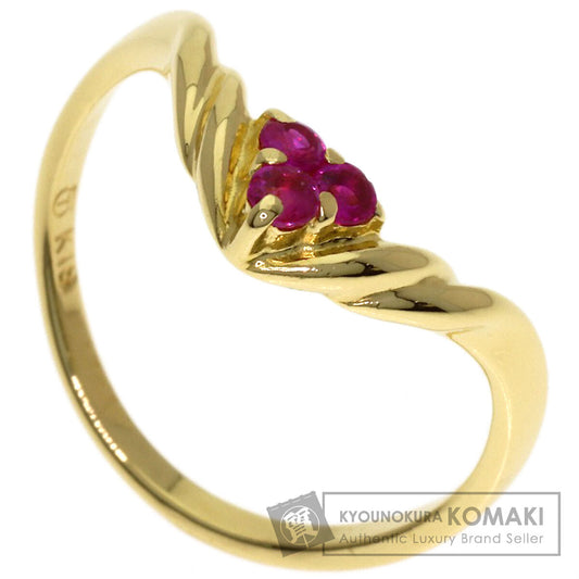 TASAKI Ruby Ring K18 Yellow Gold Ladies [Used]