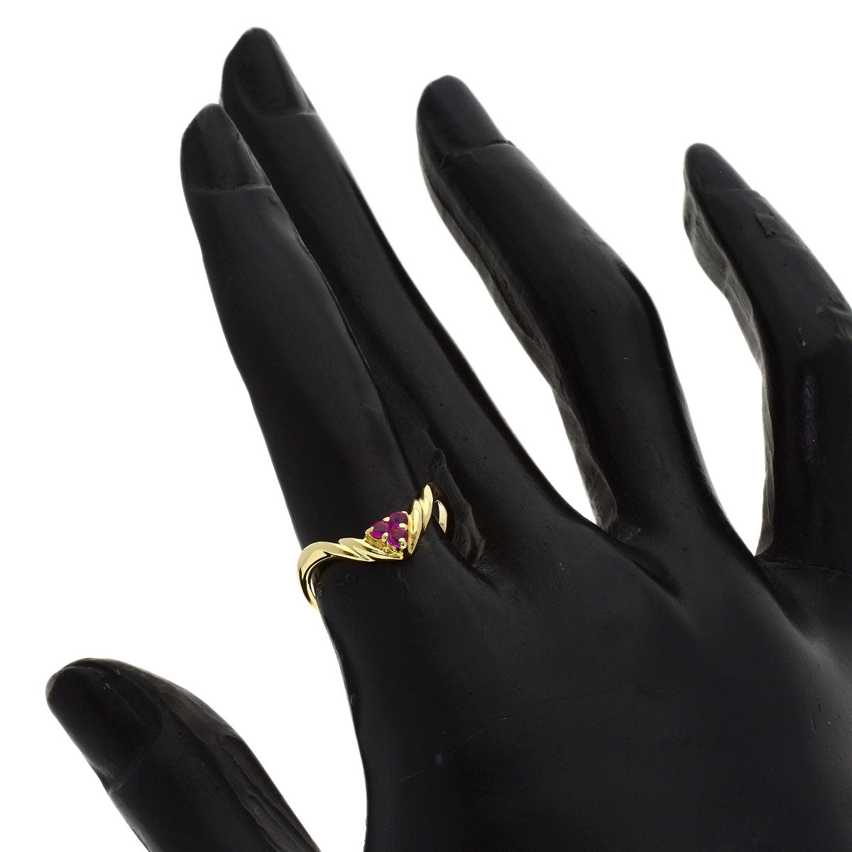 TASAKI Ruby Ring K18 Yellow Gold Ladies [Used]