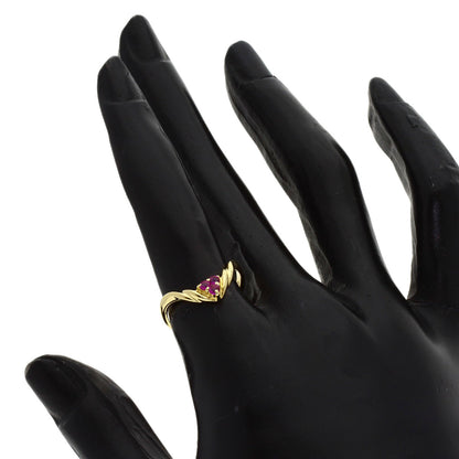 TASAKI Ruby Ring K18 Yellow Gold Ladies [Used]