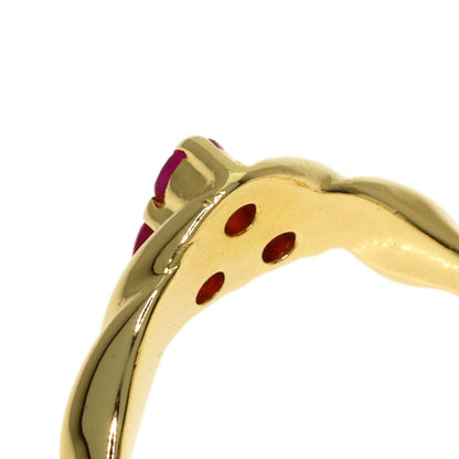TASAKI Ruby Ring K18 Yellow Gold Ladies [Used]