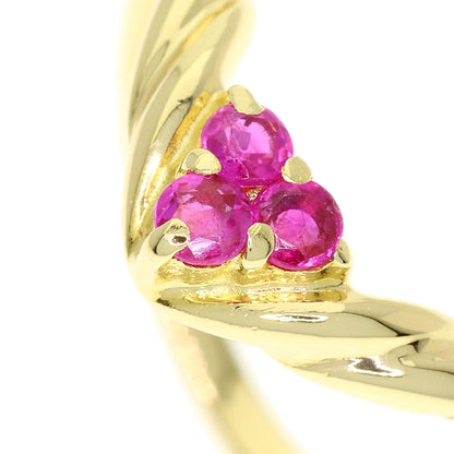 TASAKI Ruby Ring K18 Yellow Gold Ladies [Used]