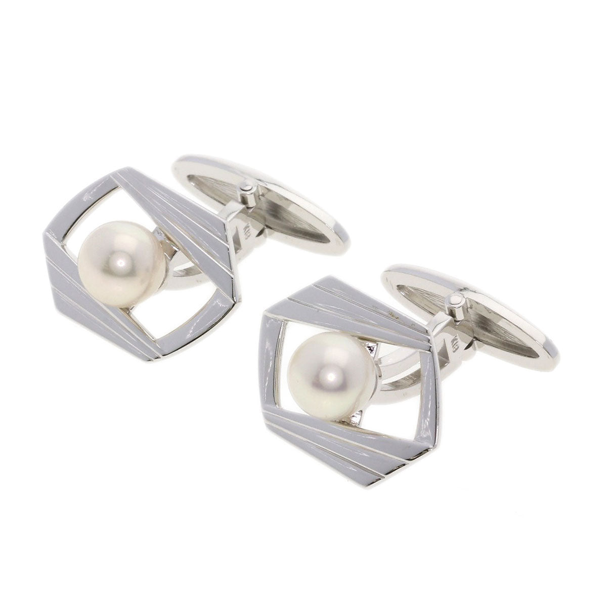 MIKIMOTO Pearl Pearl cuffs K18 White Gold mens [Used]