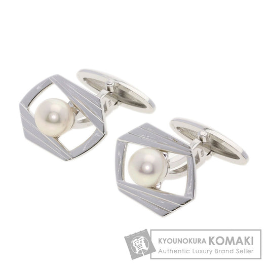 MIKIMOTO Pearl Pearl cuffs K18 White Gold mens [Used]