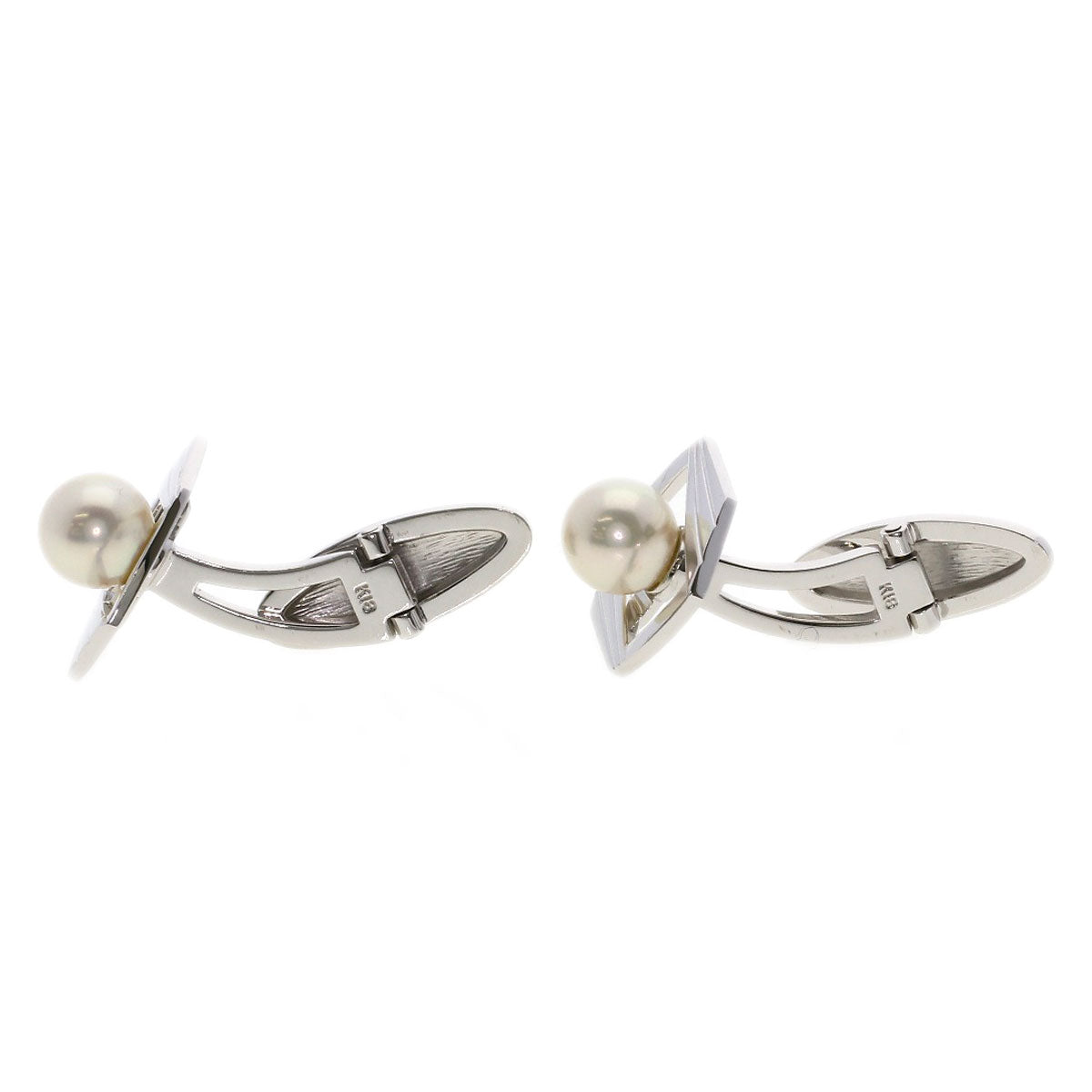 MIKIMOTO Pearl Pearl cuffs K18 White Gold mens [Used]