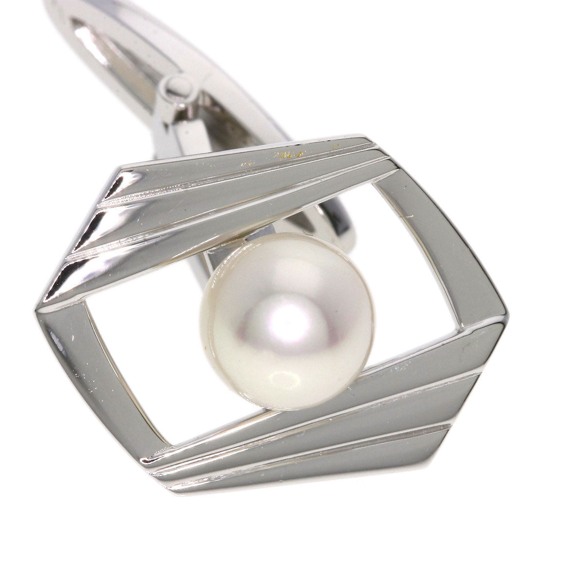 MIKIMOTO Pearl Pearl cuffs K18 White Gold mens [Used]
