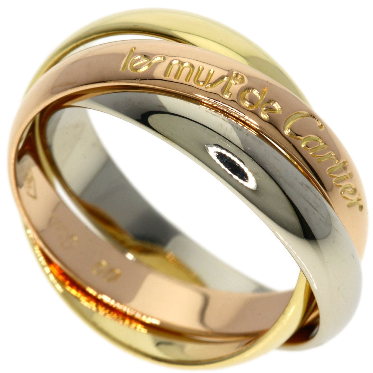 CARTIER Trinity #50 Ring K18 Yellow Gold 18K Pink GoldLadies [Used]