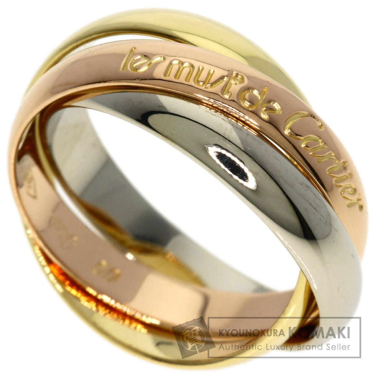CARTIER Trinity #50 Ring K18 Yellow Gold 18K Pink GoldLadies [Used]