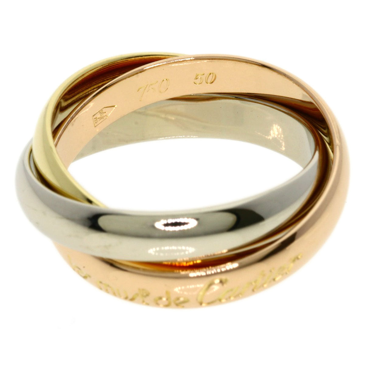 CARTIER Trinity #50 Ring K18 Yellow Gold 18K Pink GoldLadies [Used]