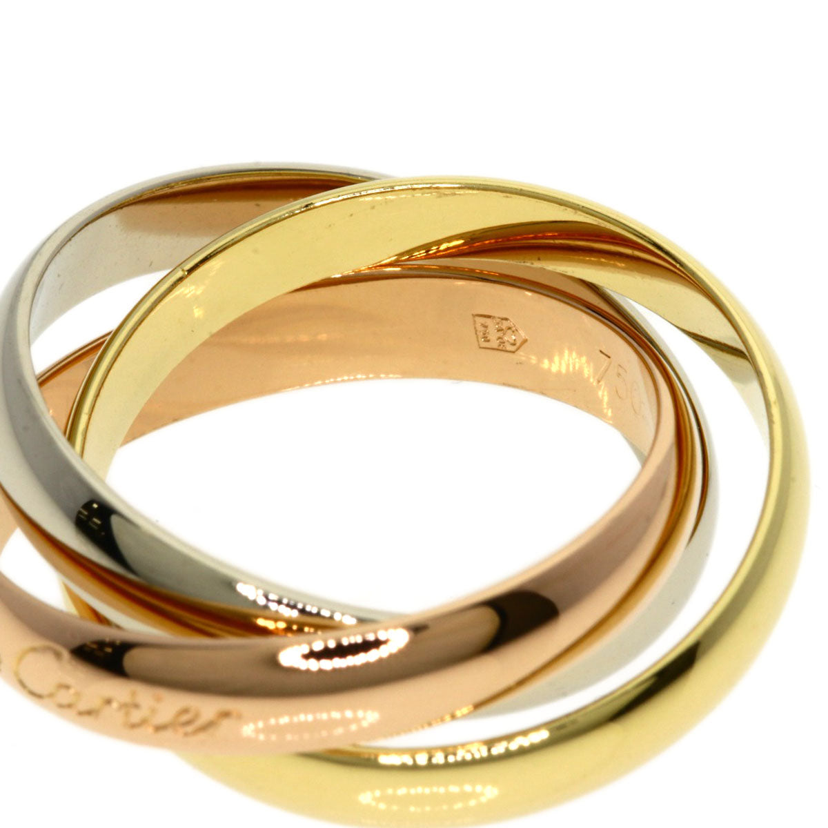 CARTIER Trinity #52 Ring K18 Yellow Gold 18K Pink GoldLadies [Used]
