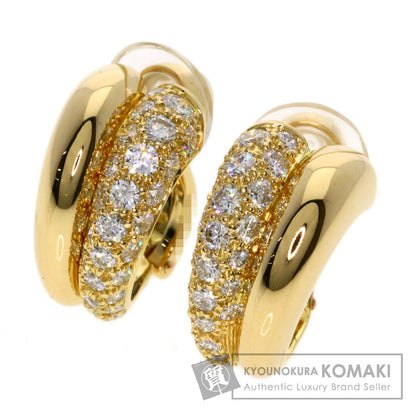 CARTIER Vintage Bavé Diamond Earring K18 Yellow Gold Ladies [Used]