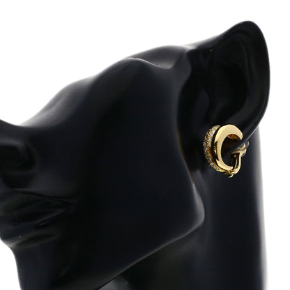CARTIER Vintage Bavé Diamond Earring K18 Yellow Gold Ladies [Used]