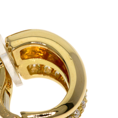 CARTIER Vintage Bavé Diamond Earring K18 Yellow Gold Ladies [Used]