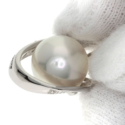 MITSUO KAJI Pearl Pearl Diamond Pendant top Platinum PT900 Ladies [Used]