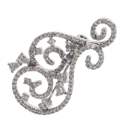 Queen Diamond Brooch Platinum PT950 Ladies [Used]