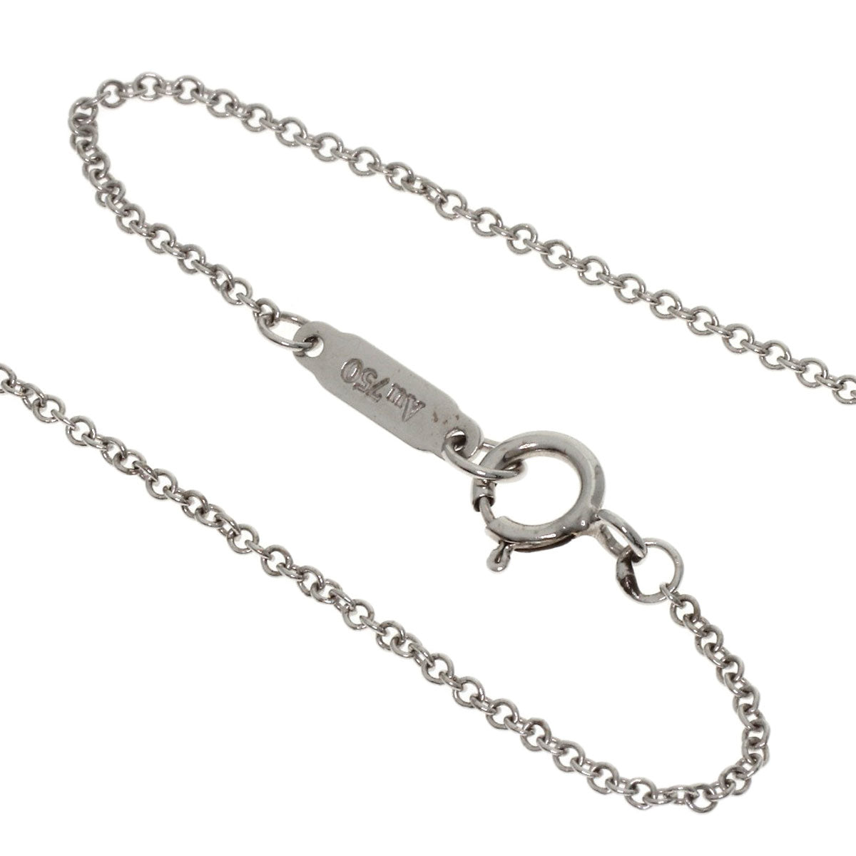TIFFANY&Co. Fleur de Lis Key Diamond Necklace Platinum PT950 K18 White GoldLadies [Used]