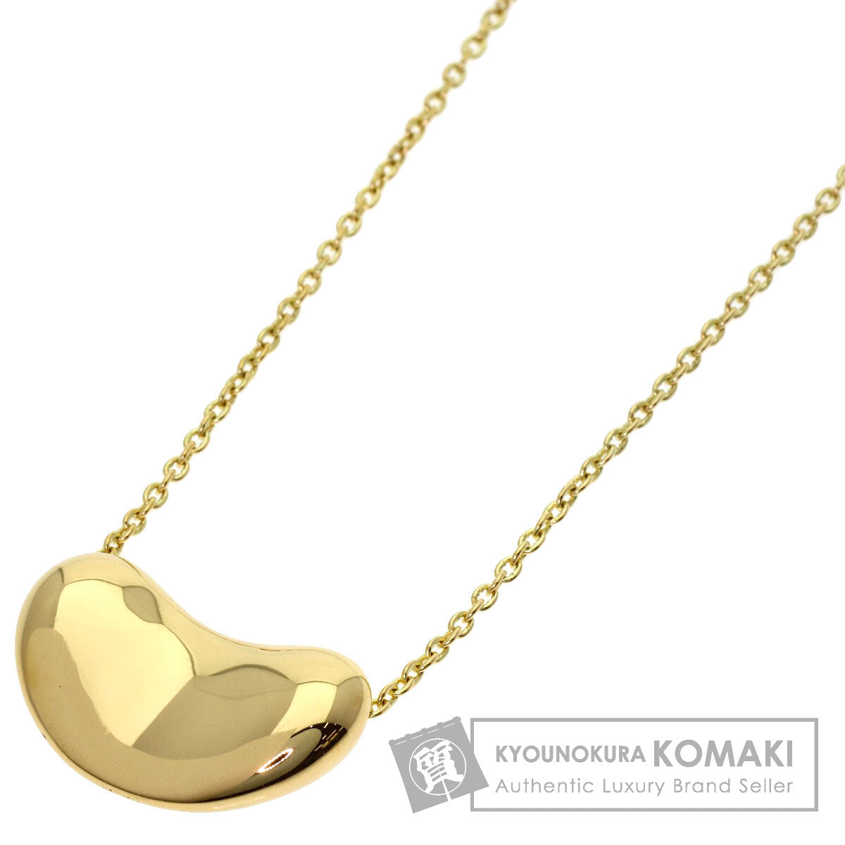 TIFFANY&Co. Bean Necklace K18 Yellow Gold Ladies [Used]