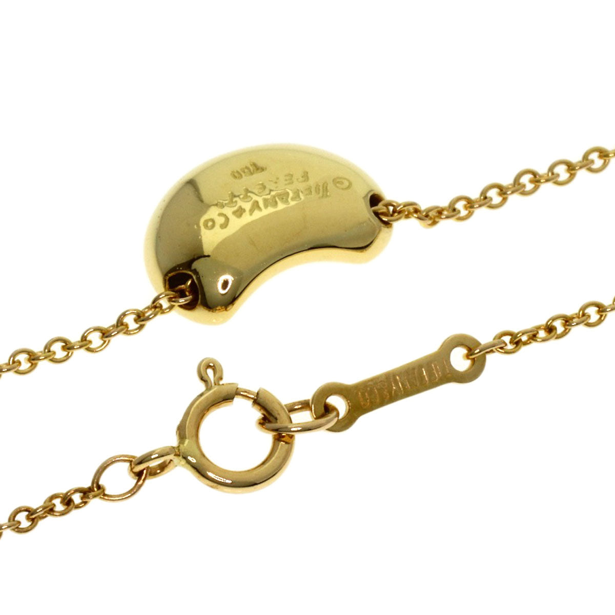 TIFFANY&Co. Bean Necklace K18 Yellow Gold Ladies [Used]