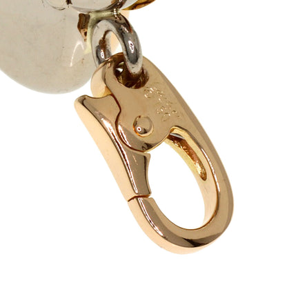 CARTIER Double Heart 1P Diamond Charm Pendant top K18 White Gold 18K Pink GoldLadies [Used]