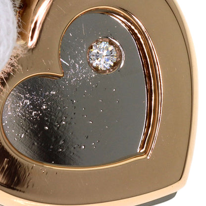 CARTIER Double Heart 1P Diamond Charm Pendant top K18 White Gold 18K Pink GoldLadies [Used]