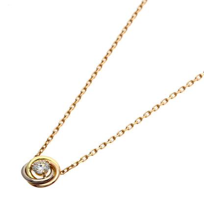 CARTIER Trinity 1P Diamond Necklace K18 Yellow Gold K18 White GoldLadies [Used]