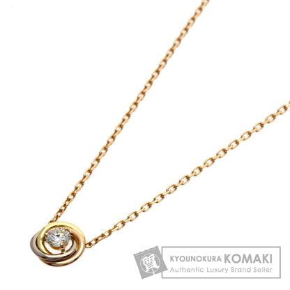 CARTIER Trinity 1P Diamond Necklace K18 Yellow Gold K18 White GoldLadies [Used]