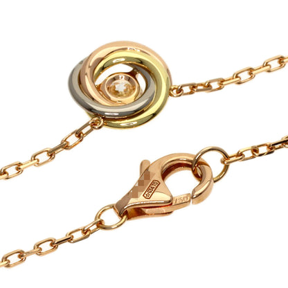 CARTIER Trinity 1P Diamond Necklace K18 Yellow Gold K18 White GoldLadies [Used]