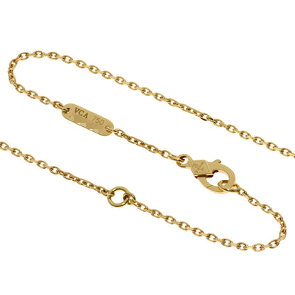 Van Cleef & Arpels Vintage Alhambra Turquoise Necklace K18 Yellow Gold Ladies [Used]