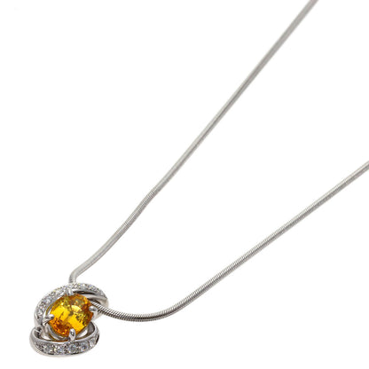 TASAKI Yellow sapphire Diamond Necklace Platinum PT850 PT900Ladies [Used]