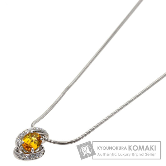 TASAKI Yellow sapphire Diamond Necklace Platinum PT850 PT900Ladies [Used]
