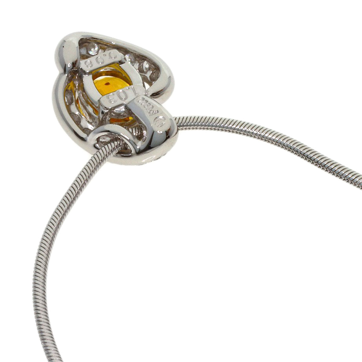 TASAKI Yellow sapphire Diamond Necklace Platinum PT850 PT900Ladies [Used]