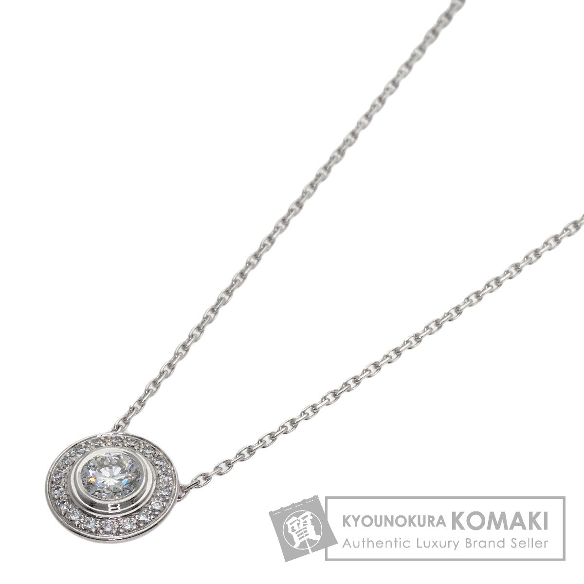 CARTIER Damour Diamond LM Necklace K18 White Gold Ladies [Used]