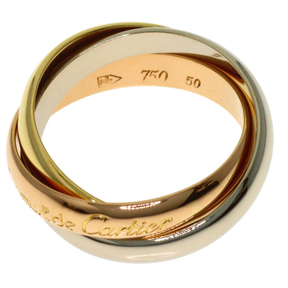 CARTIER Trinity #50 Ring K18 Yellow Gold 18K Pink GoldLadies [Used]
