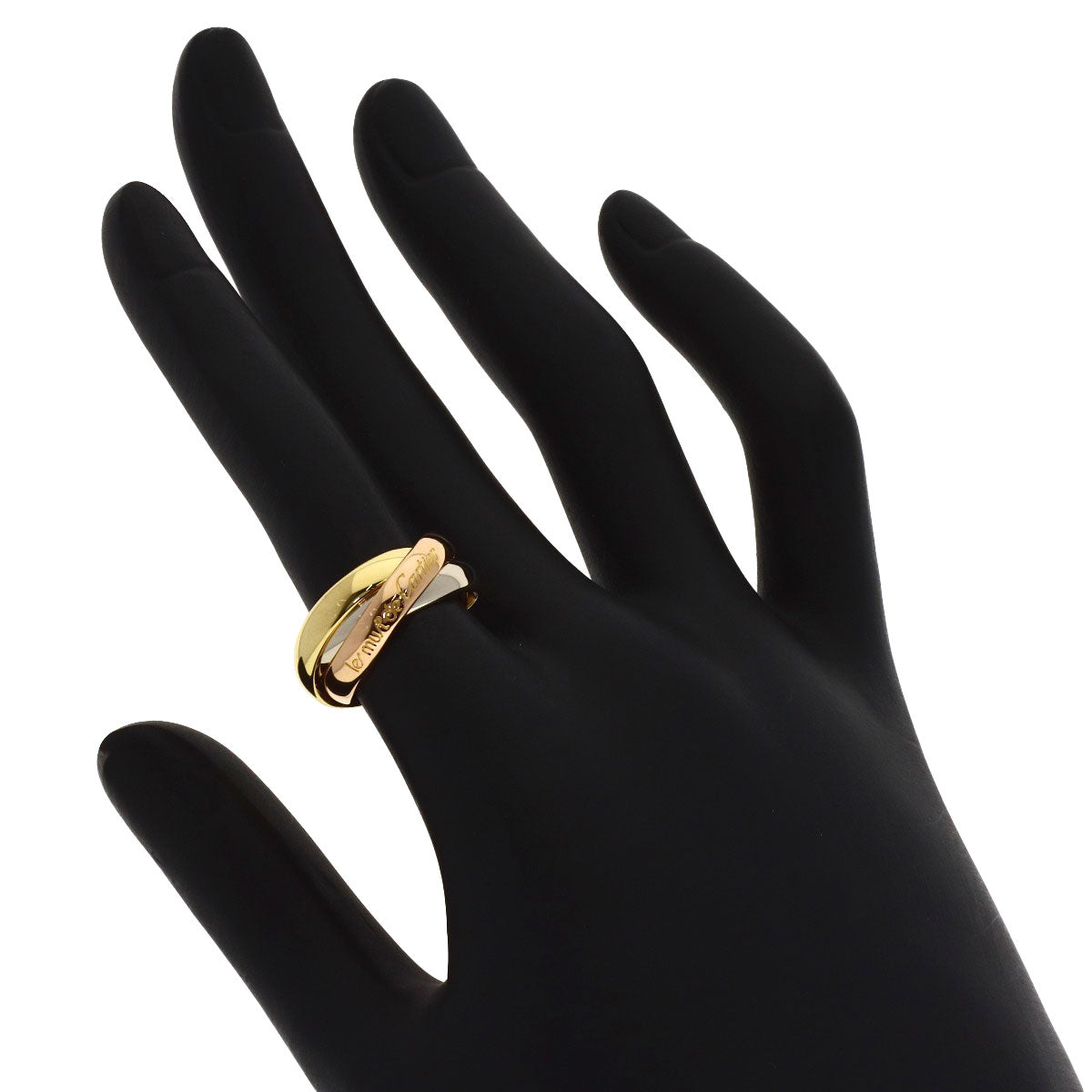CARTIER Trinity #50 Ring K18 Yellow Gold 18K Pink GoldLadies [Used]