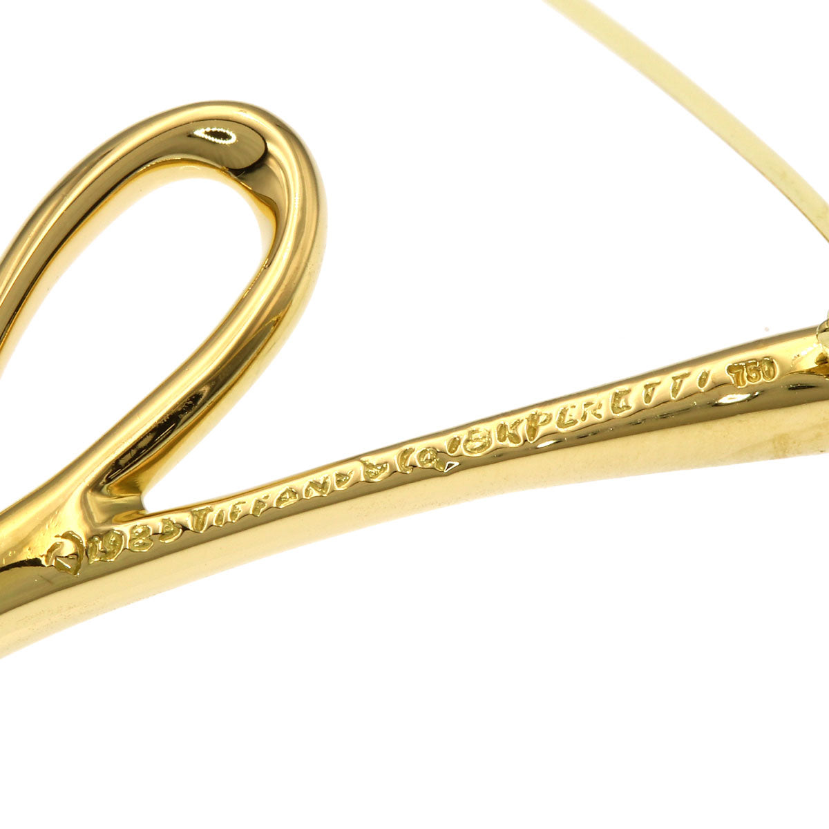 TIFFANY&Co. Initial K Brooch K18 Yellow Gold Ladies [Used]